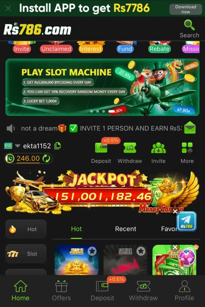 Rs786 Jackpot Win