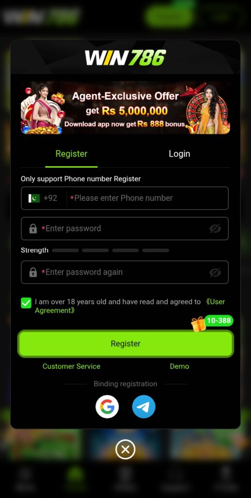 win786 game register